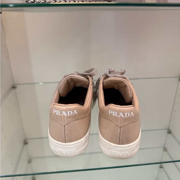 Prada Women's Nude Patent Sneakers - Picture 6 of 8